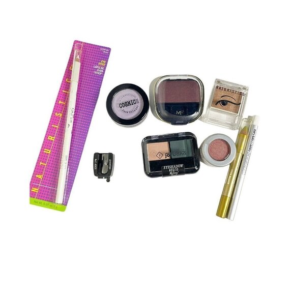 COVERGIRL MAYBELLINE Set of 9 Eyeshadows, Pencils and Sharpener Pink Gold White - Picture 3 of 4
